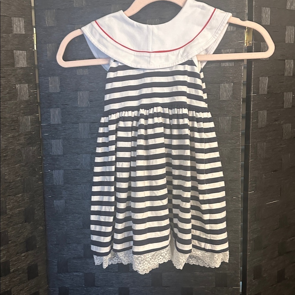 Cro Nautica Navy and White Striped Kids sailor Dress 3T - Picture 6 of 6